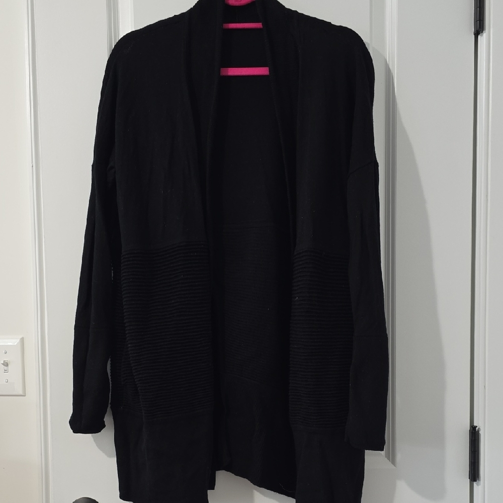 Elegant Black Open-Front Cardigan Lululemon